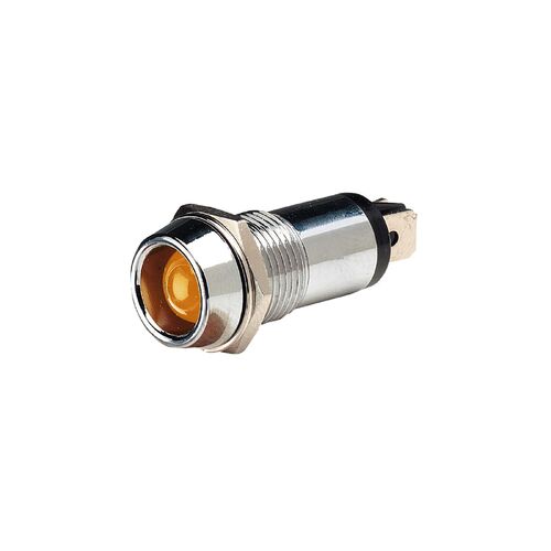 Narva 12 Volt Chrome Pilot Lamp With Amber LED