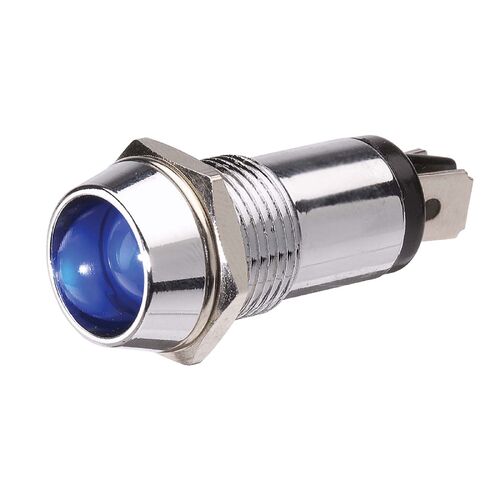 Narva 12 Volt Chrome Pilot Lamp With Blue LED