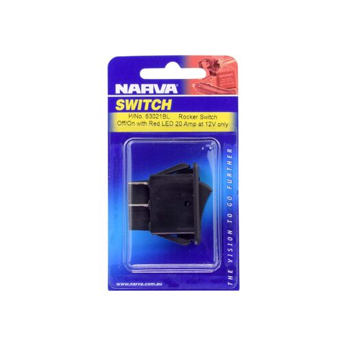 Narva Off/On Rocker Switch With Red LED