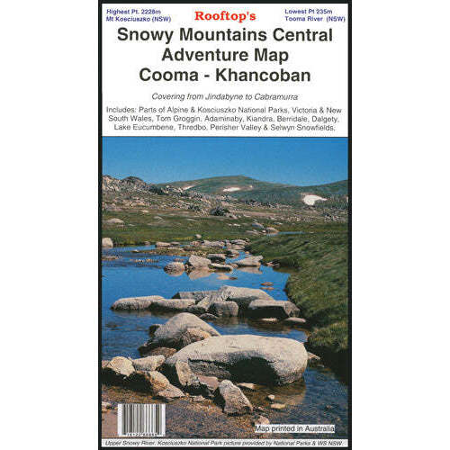 Snowy Mountains Central, Cooma, Khancoban Map