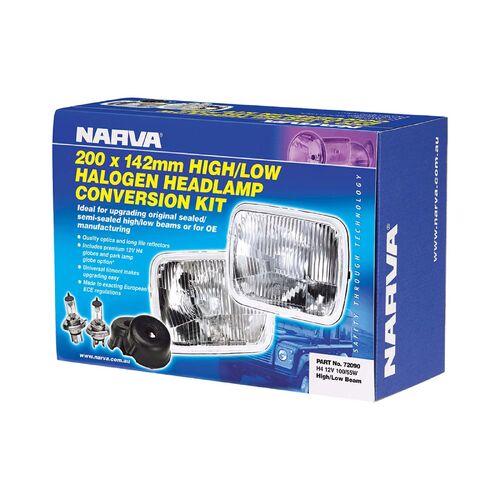 Narva Halogen Headlamp - H4 Conversion Kit - 200 X 142mm High/Low Beam