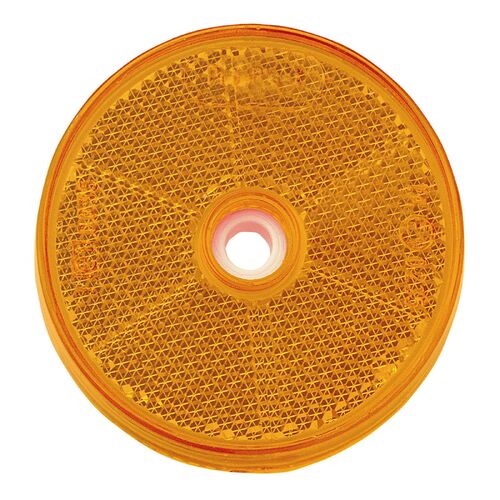 Narva Amber Retro Reflector With Central Fixing Hole