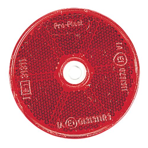 Narva Red Retro Reflector With Central Fixing Hole