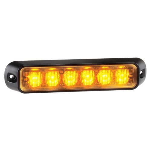 Narva Low Profile High Powered Led Warning Light (Amber) - 6 x 1 Watt Leds