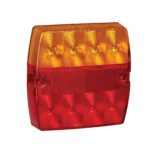 Narva 9-33 Volt Model 34 Led Slimline Stop/Tail Direction Indicator Lamp (Square) 0.5 Cable