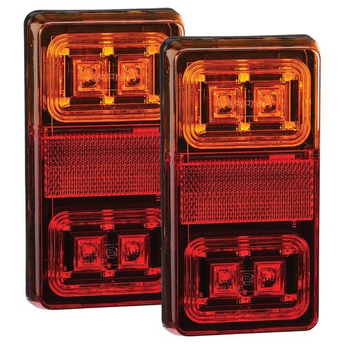 Narva 12V Model 35 Led Slimline Rear Stop/Tail Direction Indicator Lamps (Rectangular Lamps)