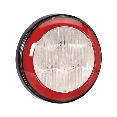 Narva 9-33 Volt Model 43 Led Reverse Lamp (White) With Red Led Tail Ring