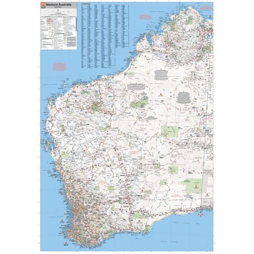 Western Australia State Supermap - 1000x1430 - Laminated