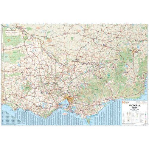 Victoria State Map - 1000x700 - Laminated