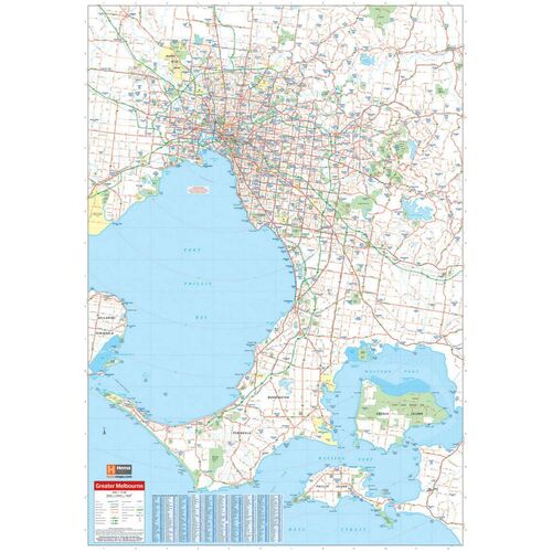 Melbourne & Region Supermap - 1000x1430 - Laminated