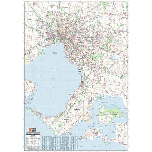 Melbourne & Region Map - 700x1000 - Unlaminated