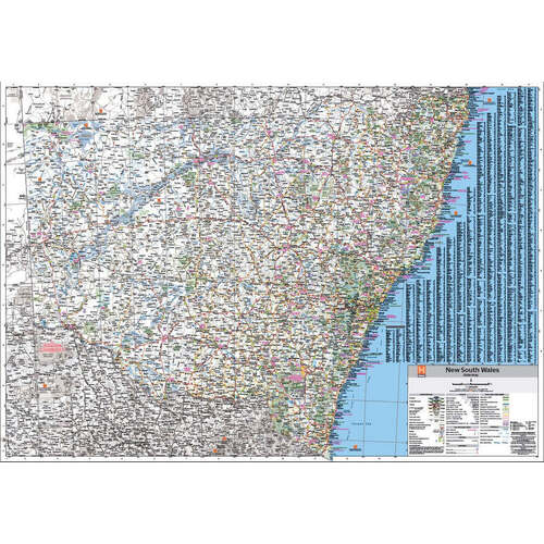 New South Wales State Map - 1000x700 - Laminated (no symbols)