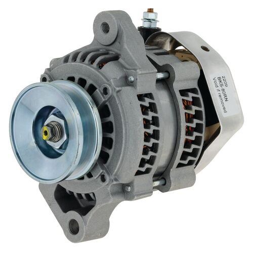 Alternator 12V 80A, Universal Apps, Single Wire, Self Exciting, Black Series, Natural Finish