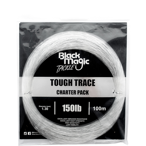 Black Magic Tough Trace Leader Charter Pack 150LB -100M