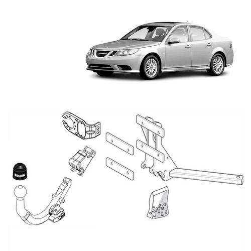 Brink Towbar to suit Saab 9-3 (10/2003 - 01/2008), Saab 9-3 (11/2002 - 12/2011)