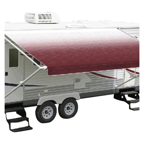 Carefree Fiesta Roll Out Awnings (No Arms) - Burgundy Shale Fade [Size: 10ft Burgundy]