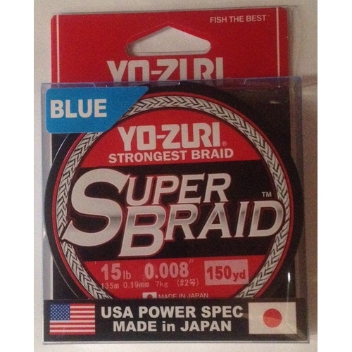 Yo-Zuri Super Braid 150yd - 15lb Blue