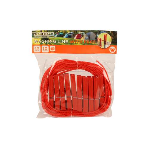 Wildtrak Washing Line 10M With 10Pegs Ac Cc0005