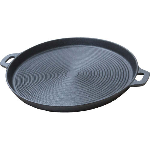 Wildtrak Round Bbq Cast Iron Plate Ribbed