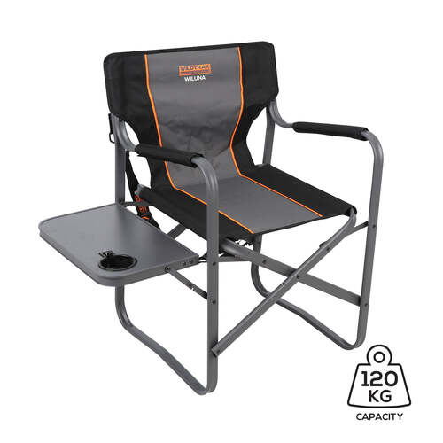 Wildtrak Wiluna Director Chair 120Kg Wr With Side Table 82 X 48 X 43Cm