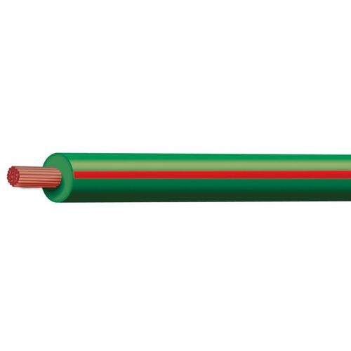 Green/Red 4mm Trace Single Core 30M (Spooled Length)