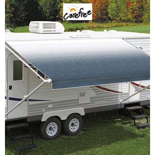 Carefree Fiesta Roll Out Awnings (No Arms) - Blue Shale Fade