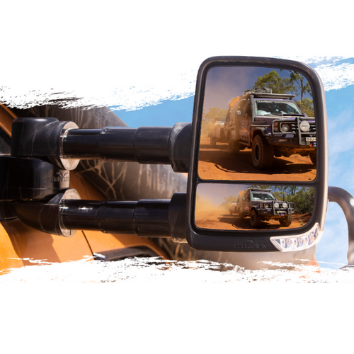 Clearview Towing Mirrors [Next, Pair, BSM, Electric] – Isuzu D-Max MY21 on, Isuzu MU-X MY21 on, Mazda BT-50 TF Series Jul 2020 on – BSM, Electric, Bla