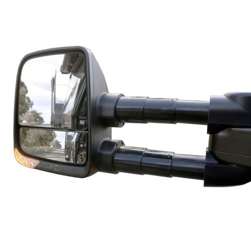 Clearview Towing Mirrors [Next Gen, Pair, Powerfold Upgrade Wiring Kit, Powerfold, Multi-Signal, Electric Kit, Electric, Black] For Toyota LandCruiser