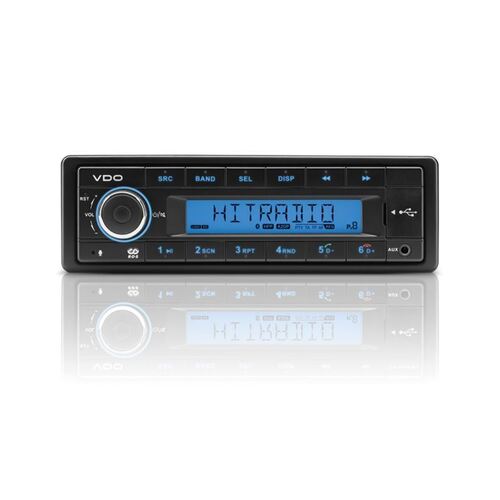 Vdo Vdo Media Player 12V Headunit Mp3/Aux/Tuner/Usb/Bluetooth Lcd Display *Not Cd Compatible