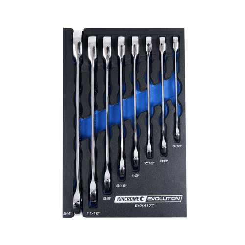 Kincrome Evolution 8 Piece Gear Spanner Eva Tray