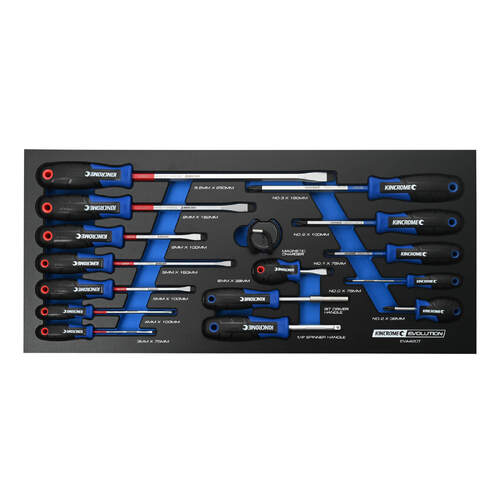 Kincrome Evolution 16 Piece Torquemasterft Screwdriver Eva Tray