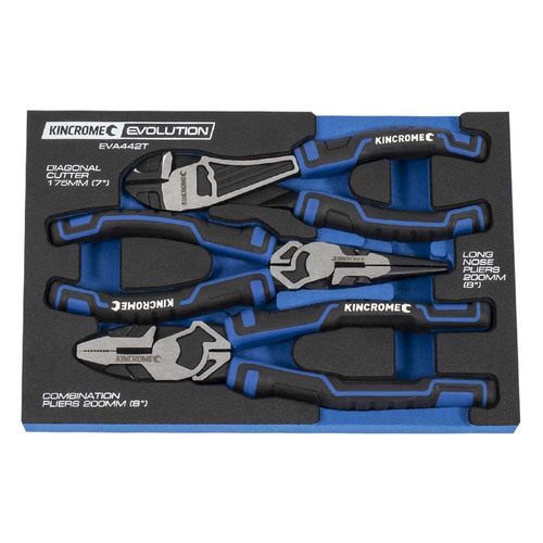 Kincrome Evolution 3 Piece Pliers Eva Tray