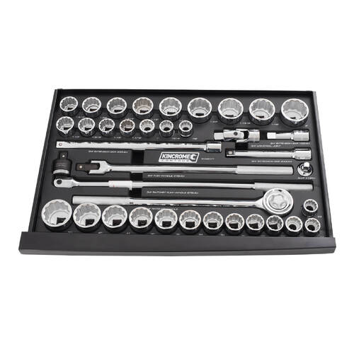 Kincrome Contour 37 Piece Sockets & Accessories Eva Tray