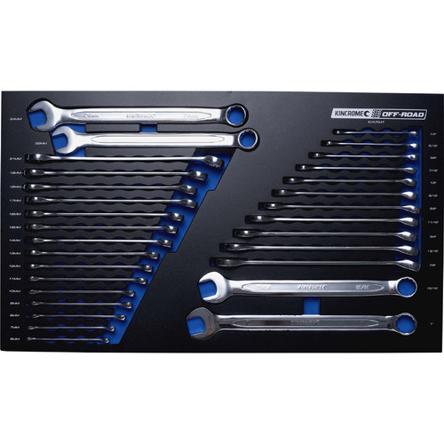 Kincrome Off-Road 30 Piece Combination Spanners Eva Tray