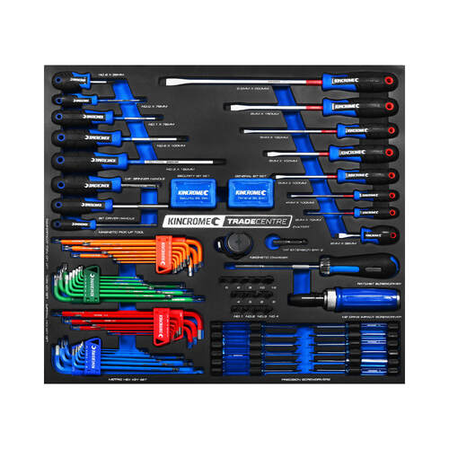 Kincrome Trade Centre 154 Piece Screwdriver & Fastening Eva Tray