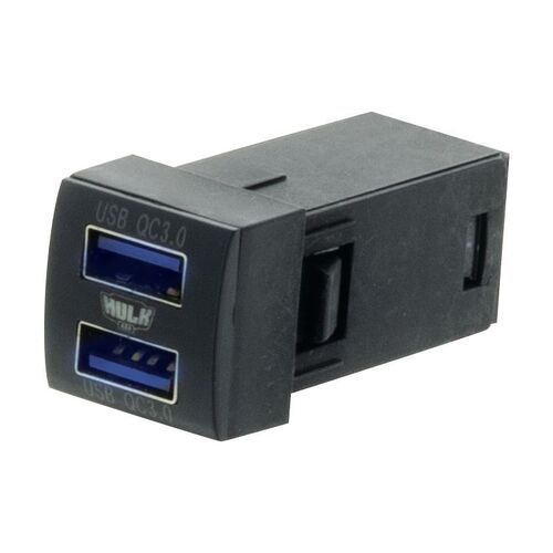 Hulk 4x4 Dual Usb Socket Qc3 Oe Rpl To Suit New Toyota Square Blue Led