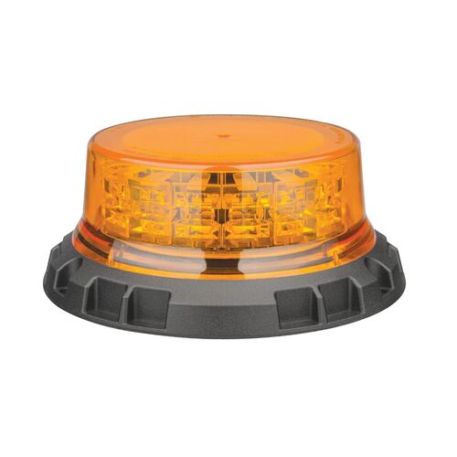 Hulk 4x4 Led Amber Beacon 12/24V 3 Bolt Metal Mnt 9Xstrbe 3Xrot Patts