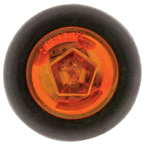 Ignite Led Amber Side Marker/Indicator Lamp 12V W/ Rubber Housing 28Mm X 25Mm