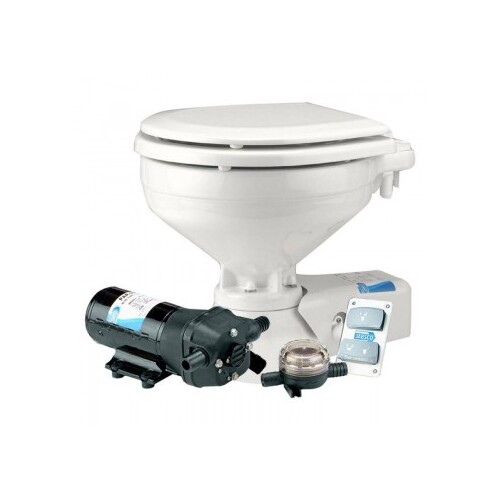 Jabsco Quiet-Flush Toilet Salt Water Flush - Standard Compact Bowl 12v