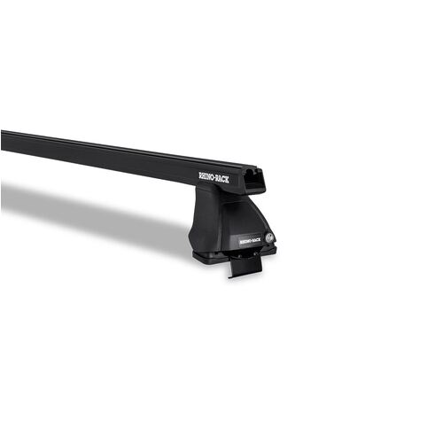 Rhino Rack Heavy Duty 2500 Black 2 Bar Roof Rack For Chevrolet Silverado 1500 4Dr Ute Extended Cab 01/07 To 12/13