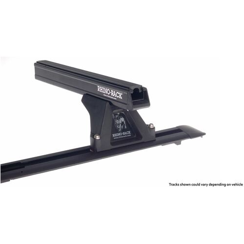 Rhino Rack Heavy Duty Rltf Trackmount Black 2 Bar Roof Rack For Hyundai Iload 2Dr Van 08 To 21