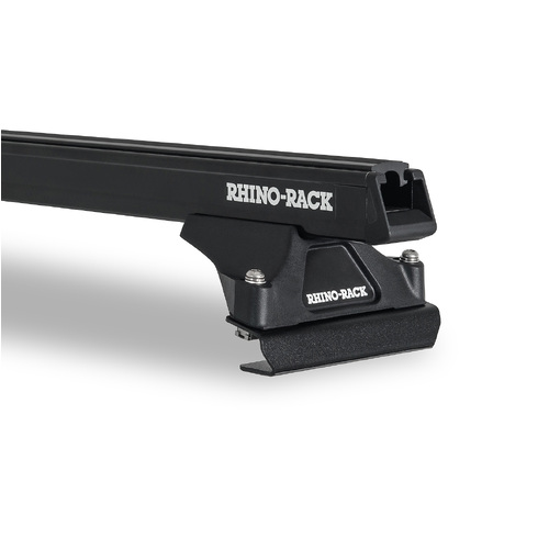 Rhino Rack Heavy Duty RLTF Black 2 Bar Roof Rack to suit ISUZU F-Series  2dr Truck Flat Roof 86 to 