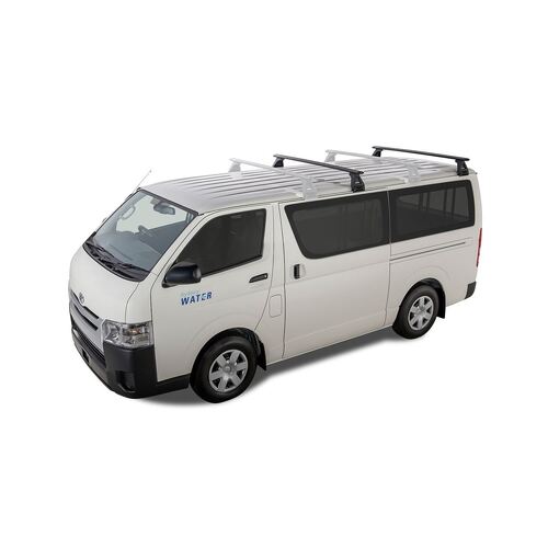 Rhino Rack Vortex Rl150 Black 2 Bar Roof Rack For Toyota Hiace Gen 4 2Dr Van 11/89 To 02/05