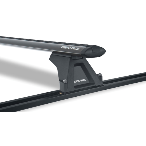 Rhino Rack Vortex RLTF Trackmount Black 2 Bar Roof Rack to suit HYUNDAI iLoad  2dr Van 08 to 21