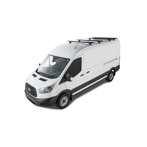 Rhino Rack Heavy Duty RLTP Black 4 Bar Roof Rack to suit FORD Transit  2dr Van LWB (Mid/High Roof) 14 to 