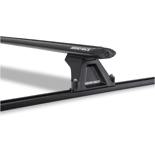 Rhino Rack Vortex RLTF Trackmount Black 2 Bar Roof Rack to suit FORD Falcon AU - BF 5dr Wagon 98 to 11