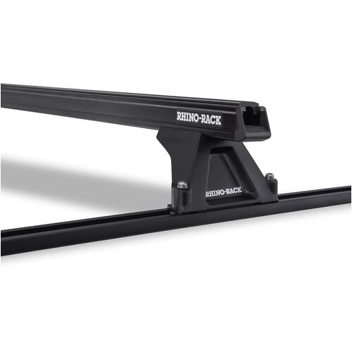 Rhino Rack Heavy Duty Rltf Trackmount Black 2 Bar Roof Rack For Toyota Hiace Sbv 2Dr Van Swb/Lwb 11/99 To 02/05