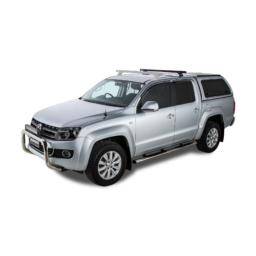 Rhino Rack Heavy Duty RCH Black 1 Bar Roof Rack (Rear) to suit VOLKSWAGEN Amarok 2H 4dr Ute Dual Cab 11 to 23