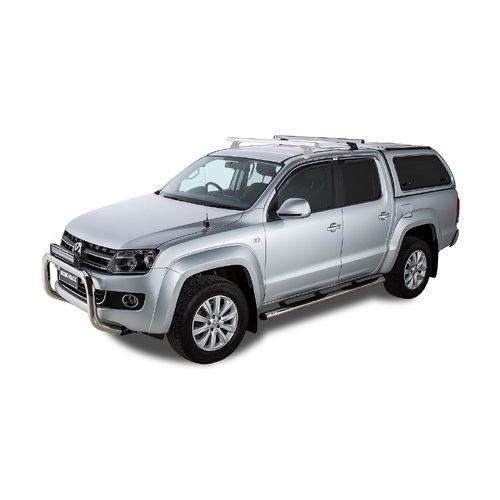 Rhino Rack Heavy Duty RCH Silver 1 Bar Roof Rack (Rear) to suit VOLKSWAGEN Amarok 2H 4dr Ute Dual Cab 11 to 23