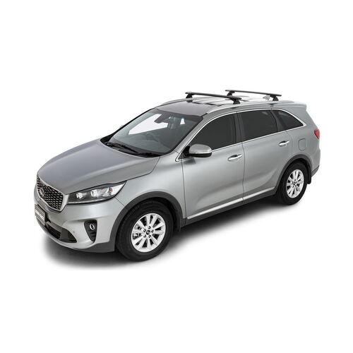 Rhino Rack Vortex Rcl Black 2 Bar Roof Rack For Kia Sorento Gen3, Um 4Dr Suv With Flush Rails 15 To 20